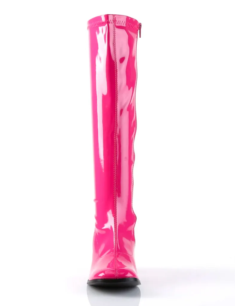 GOGO 300 BOOTS - HOT PINK STRETCH ✰ PRE ORDER ✰