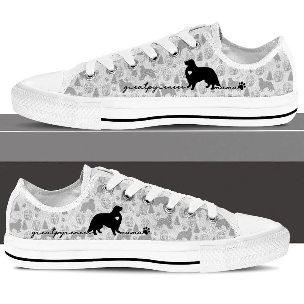 Great Pyrenees Low Top Shoes, Dog Printed Shoes, Canvas Shoes For Men, Women