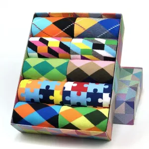 Happy Crew Dress Socks: Vibrant Colorful Patterns for All-Day Comfort