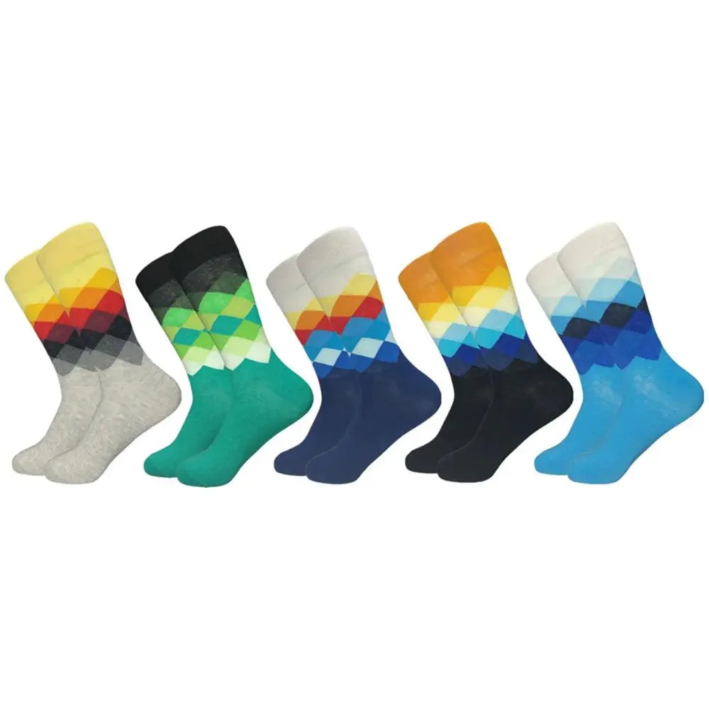 Happy Crew Dress Socks: Vibrant Colorful Patterns for All-Day Comfort