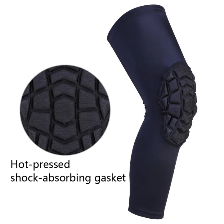 Hot Pressed Honeycomb Knee Pads Basketball Climbing Sports Knee Pads Protective Gear, Specification: S (Black)