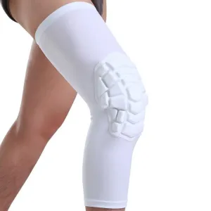 Hot Pressed Honeycomb Knee Pads Basketball Climbing Sports Knee Pads Protective Gear, Specification: XXL (White)