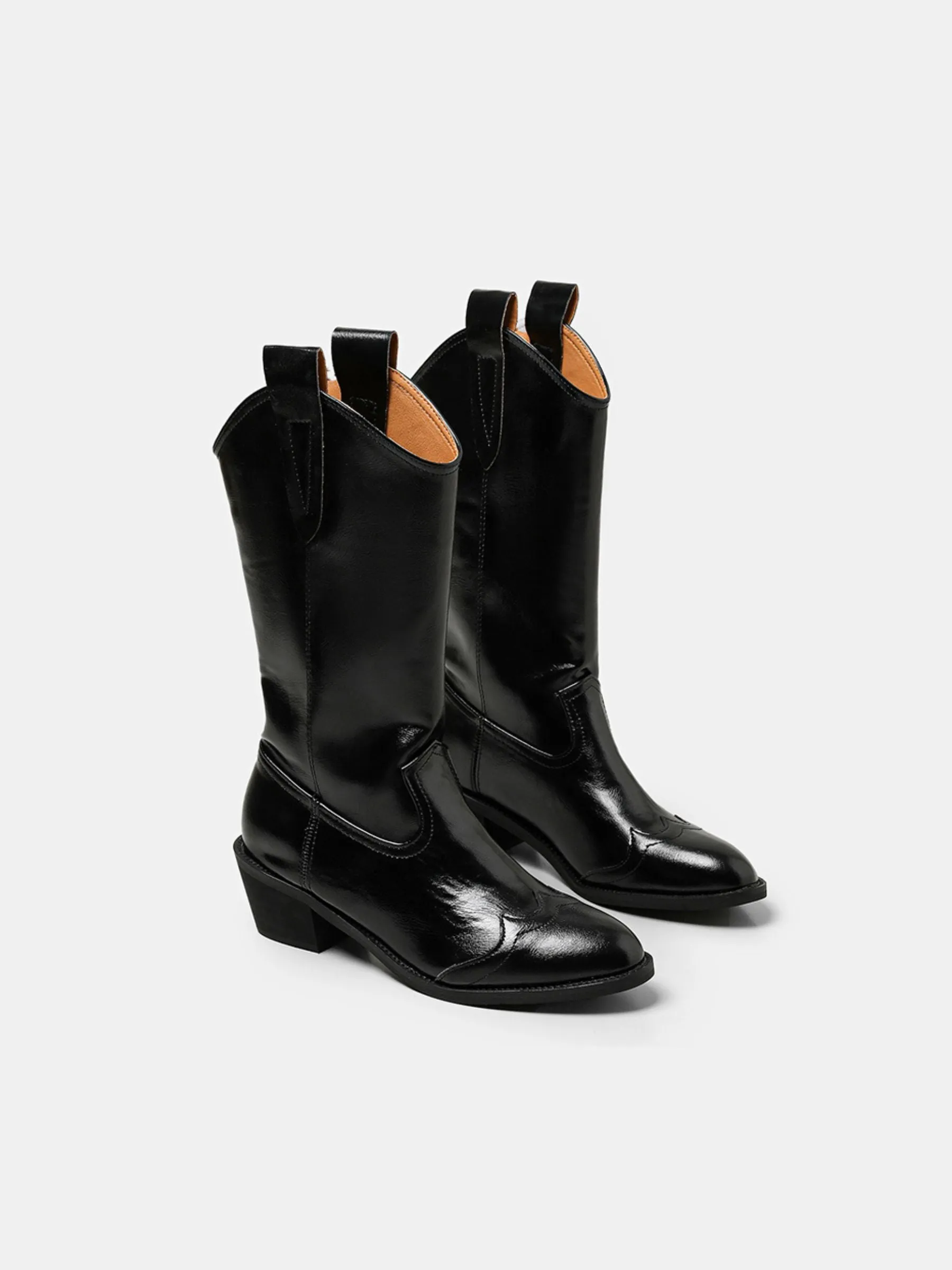 Katie Mid-Calf Leather Boots