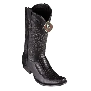 King Exotic Boots #479F5705 Men's | Men's Python Y Deer Boots Handcrafted Color Black