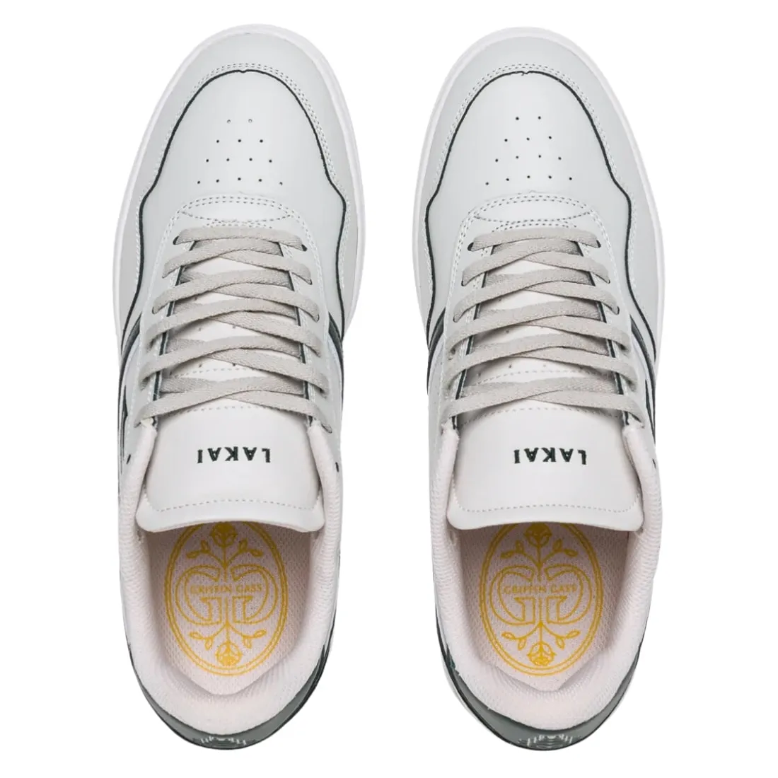 Lakai Terrace Skate Shoes - Cream/Pine Leather