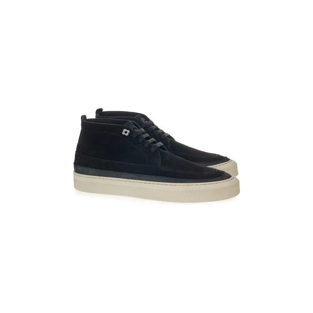 Lardini Elegant Suede Sneakers in Timeless Black