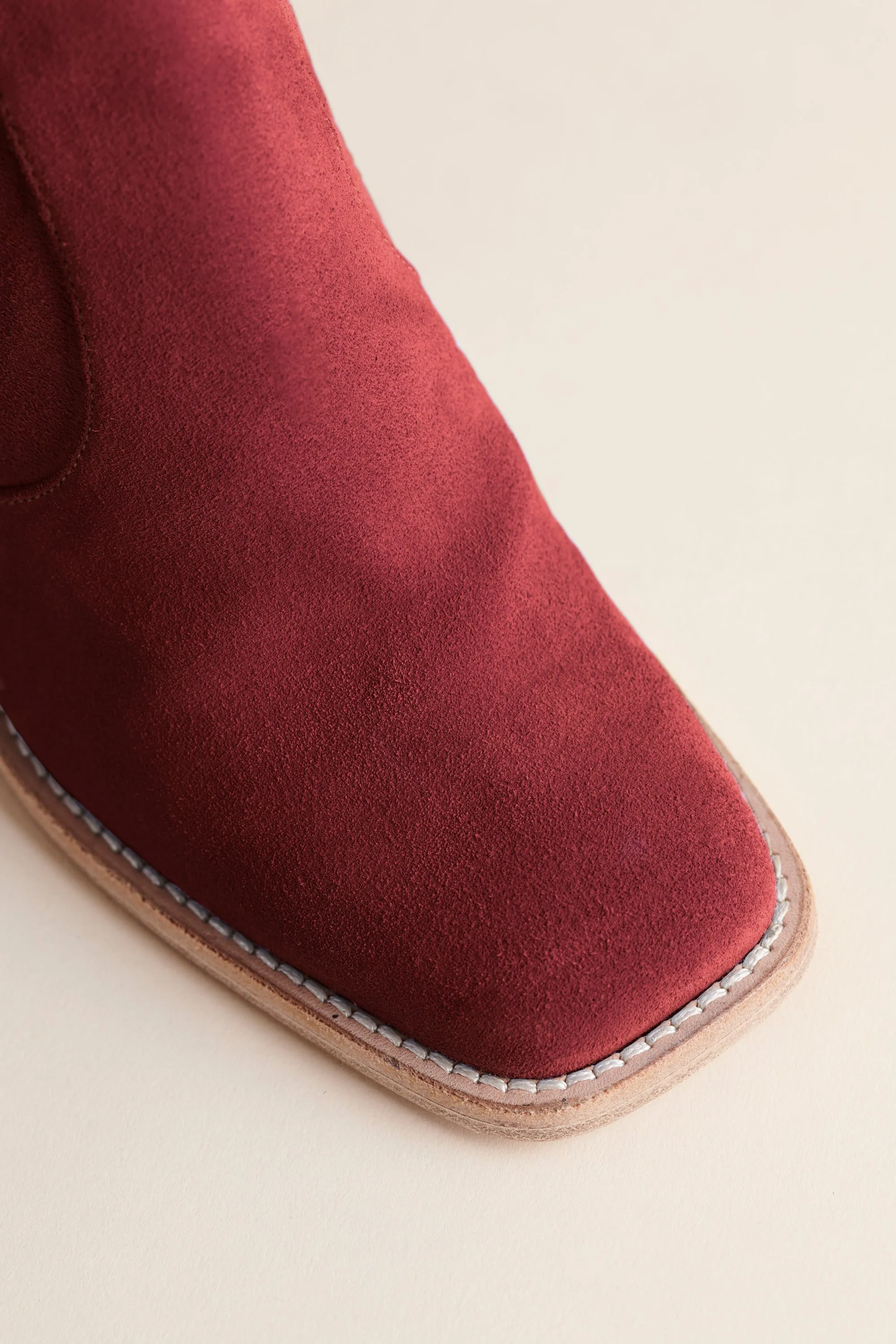 Lauryn Boot in Oxblood Suede