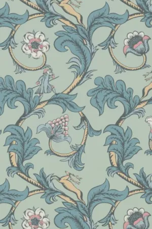 Little Greene Stag Trail Wallpaper - Arsenic