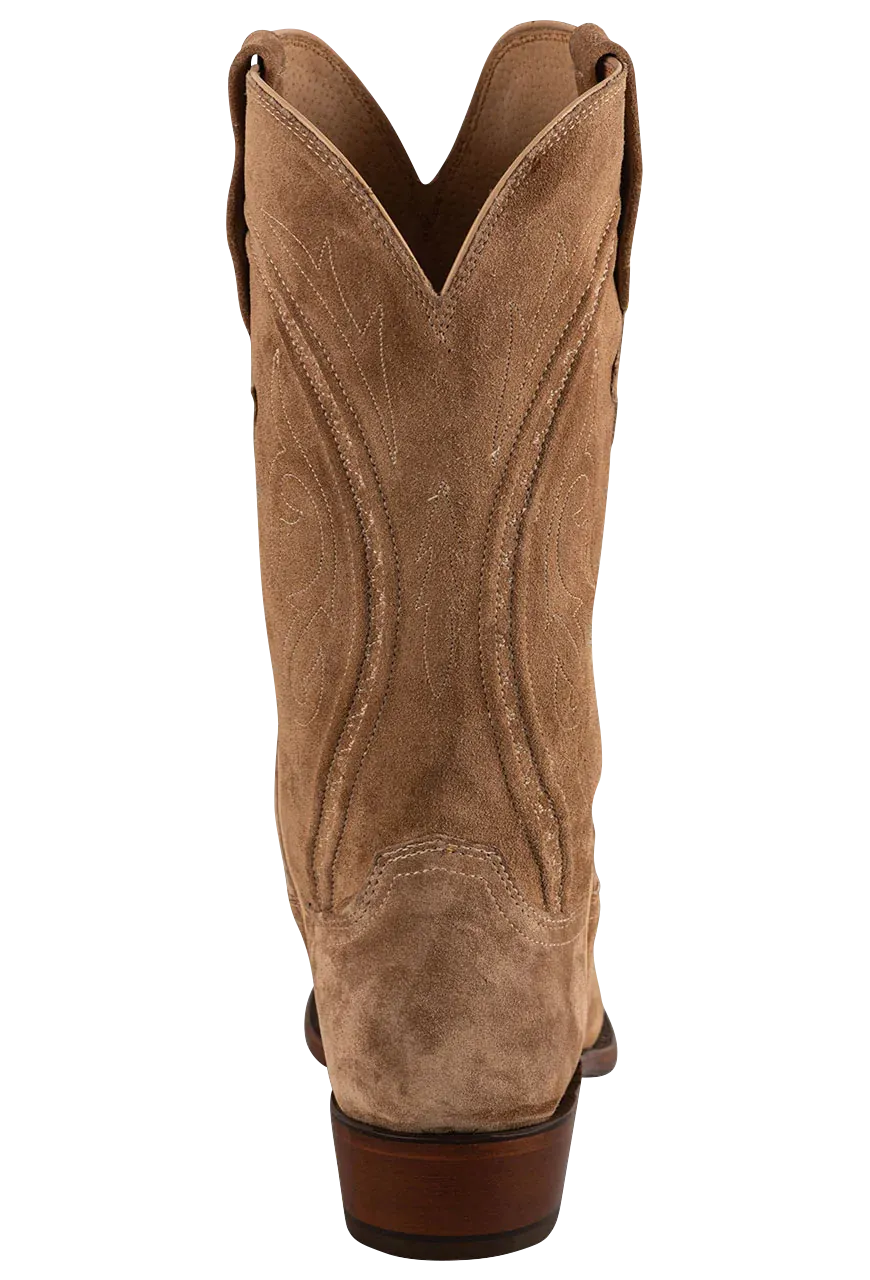 Lucchese Men's Suede Jessie Cowboy Boots - Tan