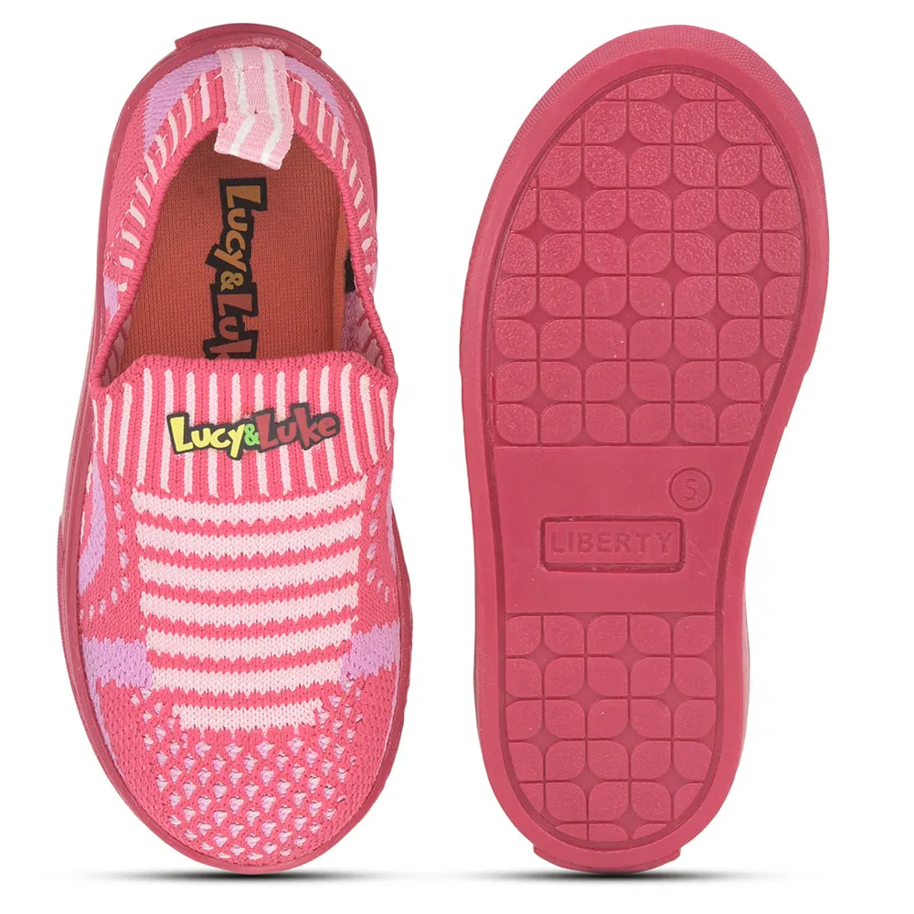 Lucy & Luke (Pink) Casual Non Lacing Shoes For Kids MINT-5 By Liberty