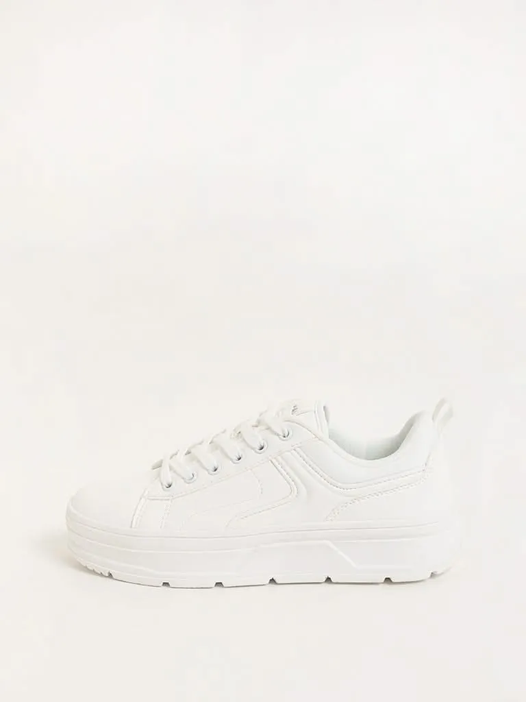 LUNA BLU White Monotone Sneakers