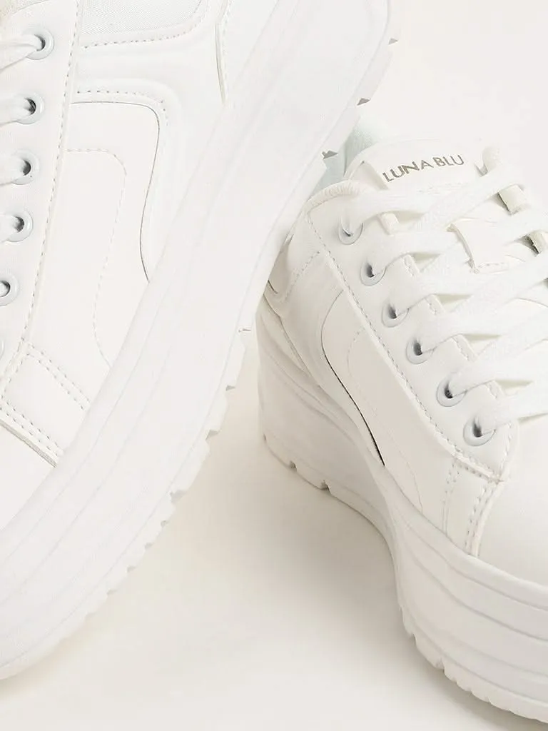 LUNA BLU White Monotone Sneakers