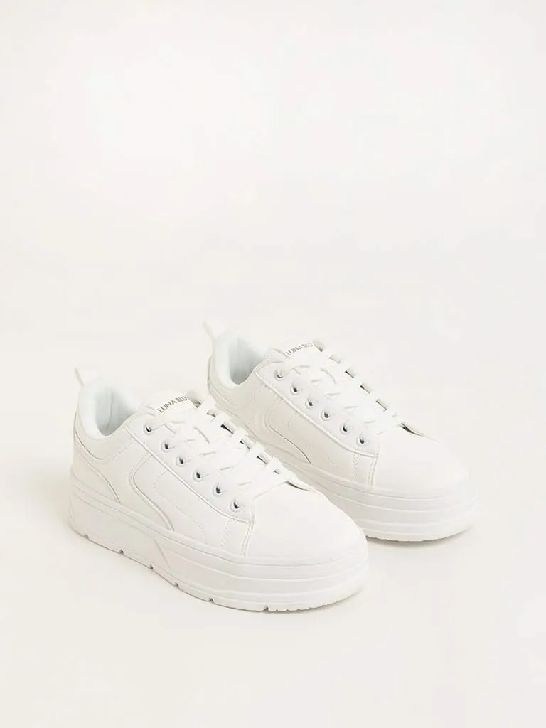 LUNA BLU White Monotone Sneakers