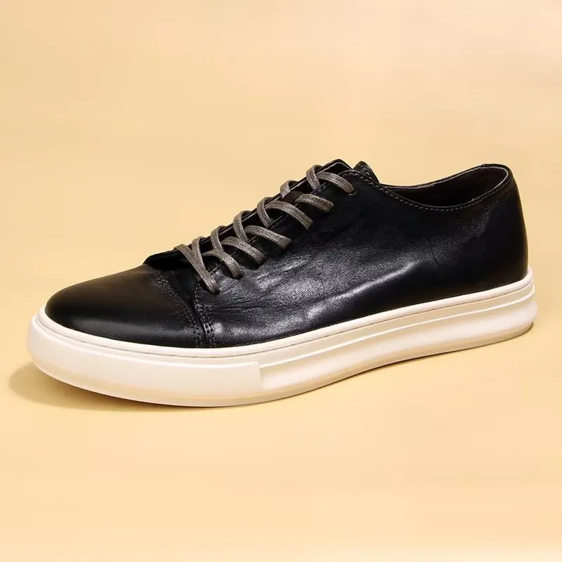 LuxLeather Elegant High Top Fashion Sneakers