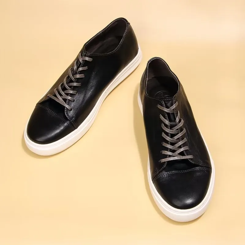 LuxLeather Elegant High Top Fashion Sneakers