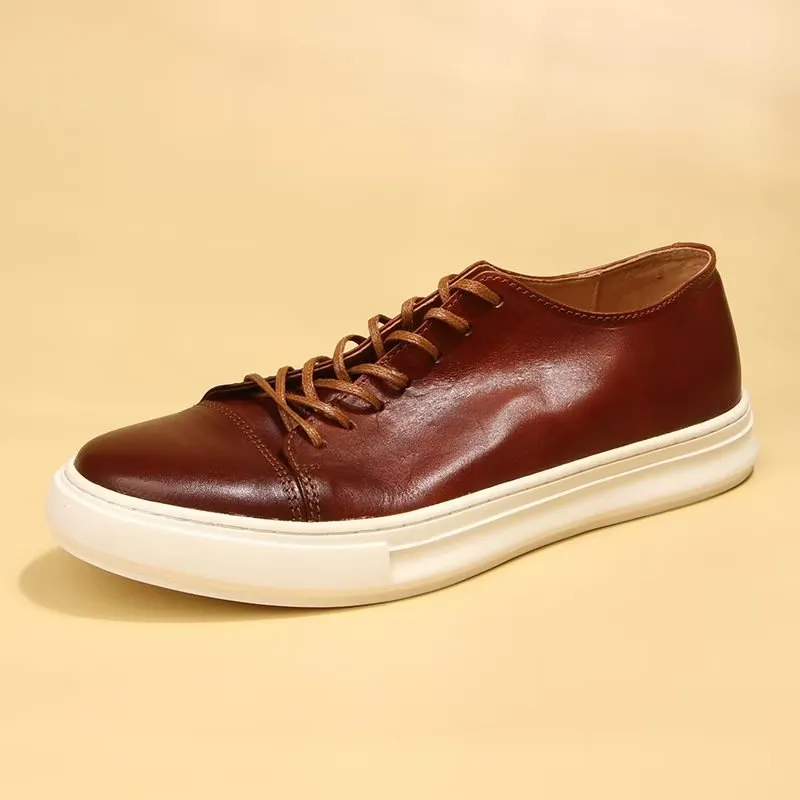 LuxLeather Elegant High Top Fashion Sneakers