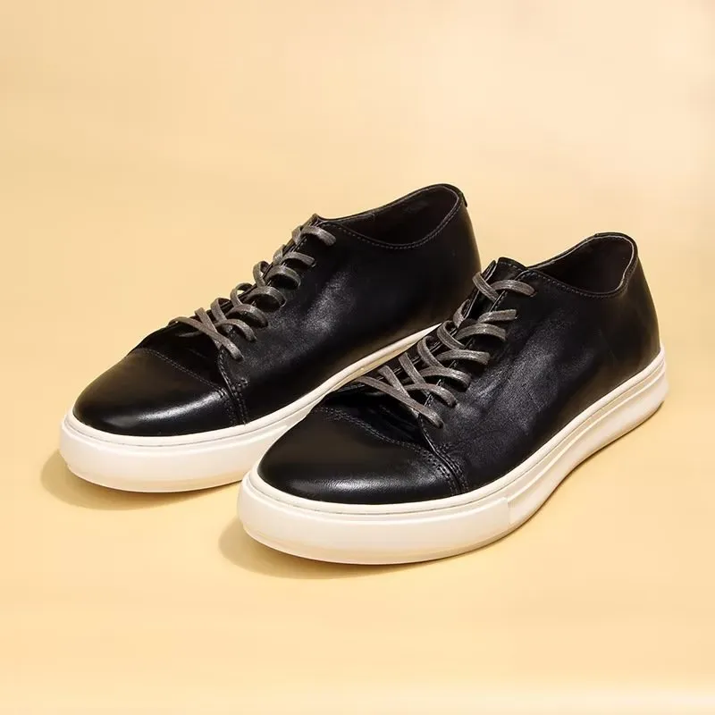 LuxLeather Elegant High Top Fashion Sneakers