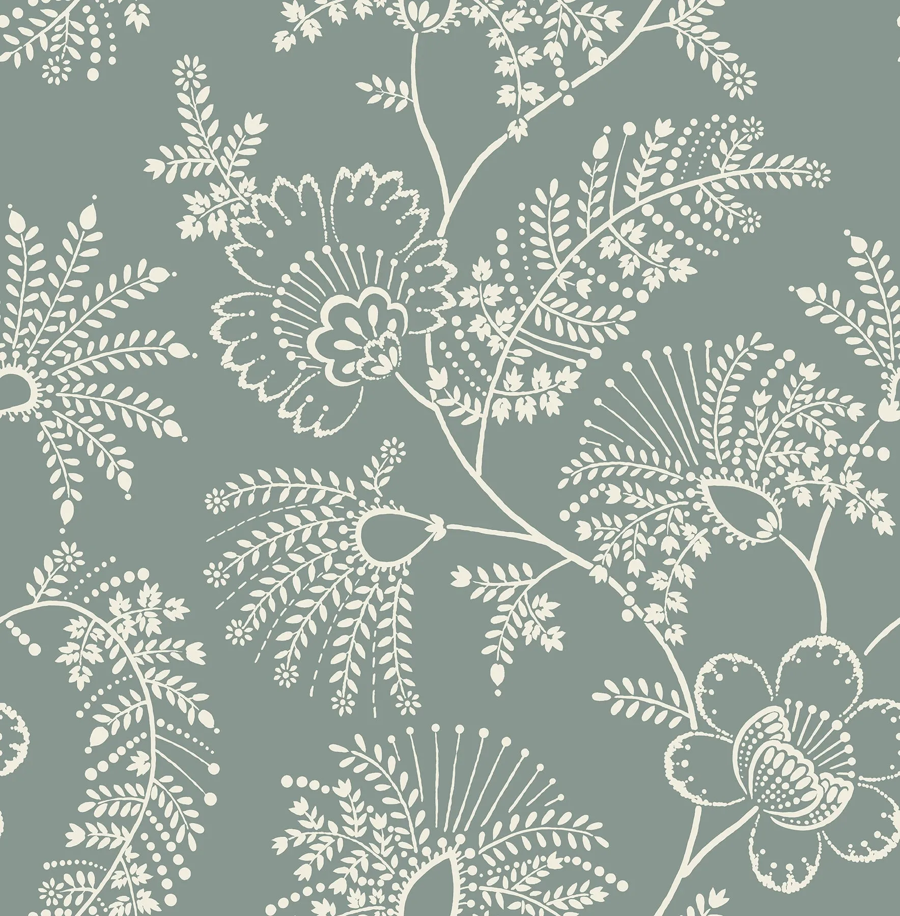 Maeve Butter Jacobean Trail Wallpaper