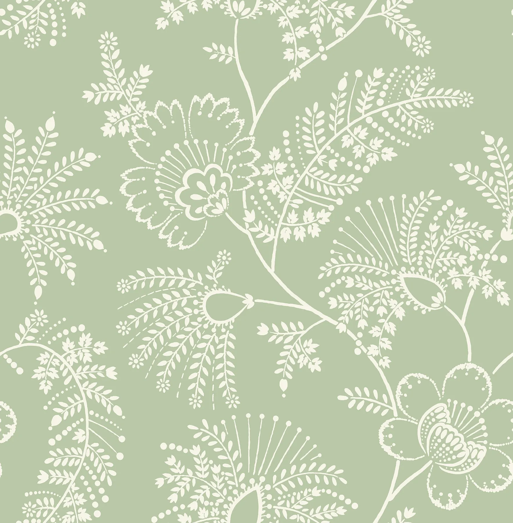 Maeve Butter Jacobean Trail Wallpaper