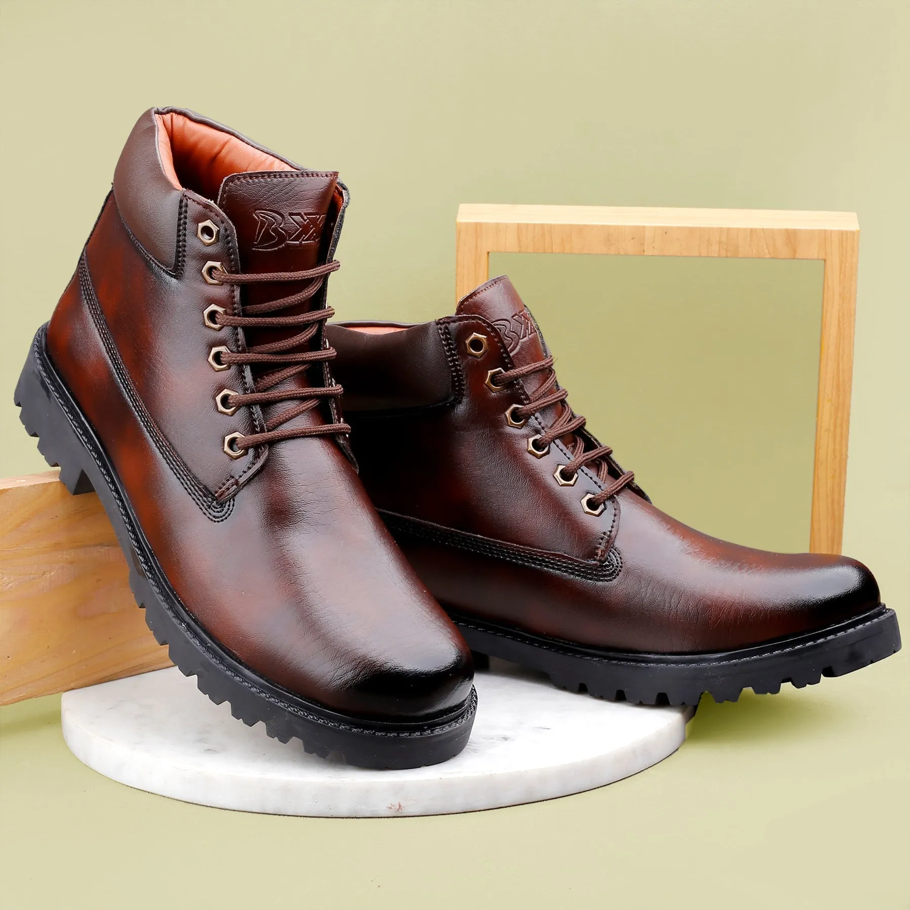 Men's Ankle Lace-up Boots for All Seasons