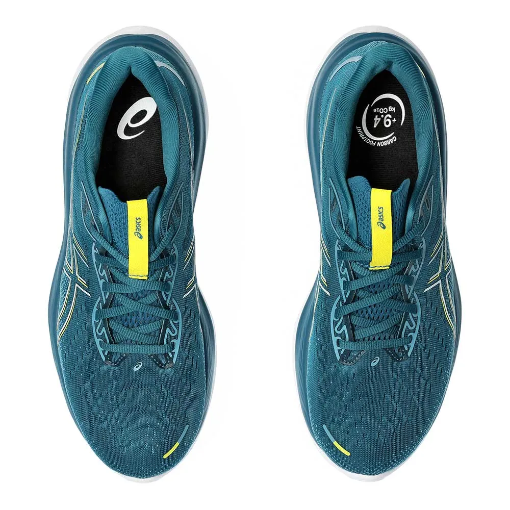 Men's Gel-Cumulus 26 Running Shoe - Evening Teal/Bright Yellow - Wide (2E)