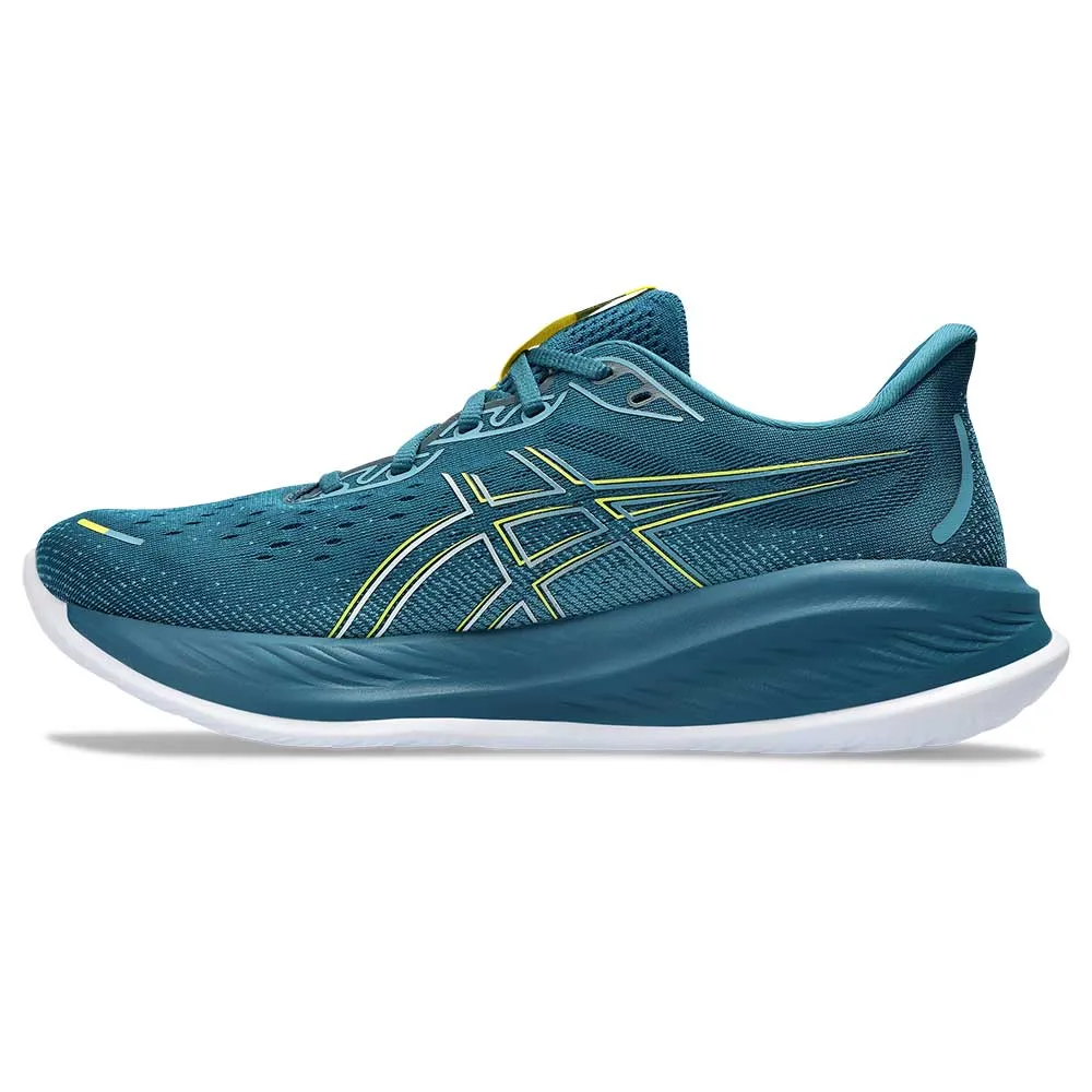 Men's Gel-Cumulus 26 Running Shoe - Evening Teal/Bright Yellow - Wide (2E)