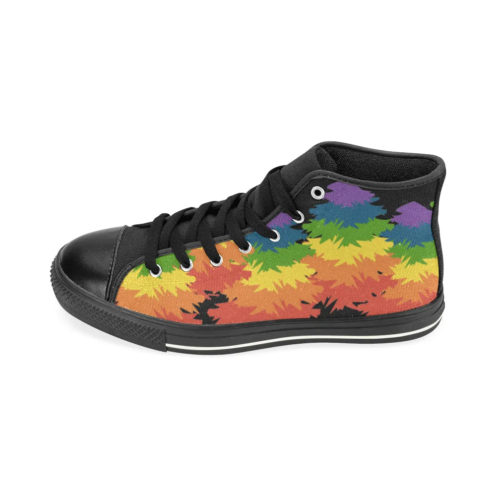 Men's Pride Christmas Print Big Size Canvas High Top Shoes