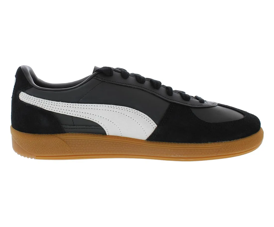 Men's Shoes PUMA PALERMO LEATHER Casual Lace Up Sneakers 39646403 BLACK / GUM