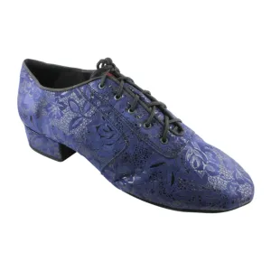 Men's Smooth Dance Shoes, 1109 Oxford Flexi M, Navy Blue Lace Leather