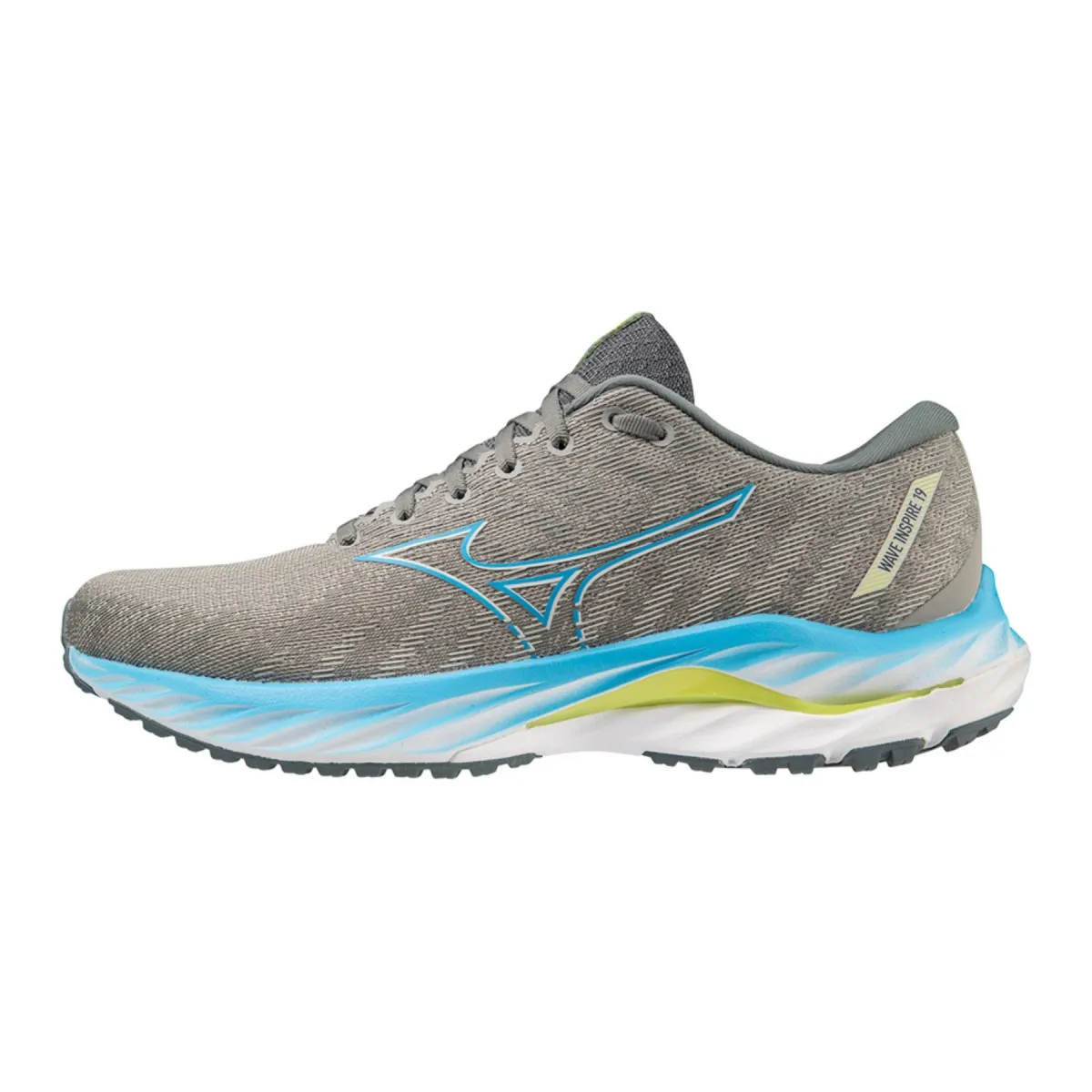 Mizuno Wave Inspire 19 Gray Blue Shoes