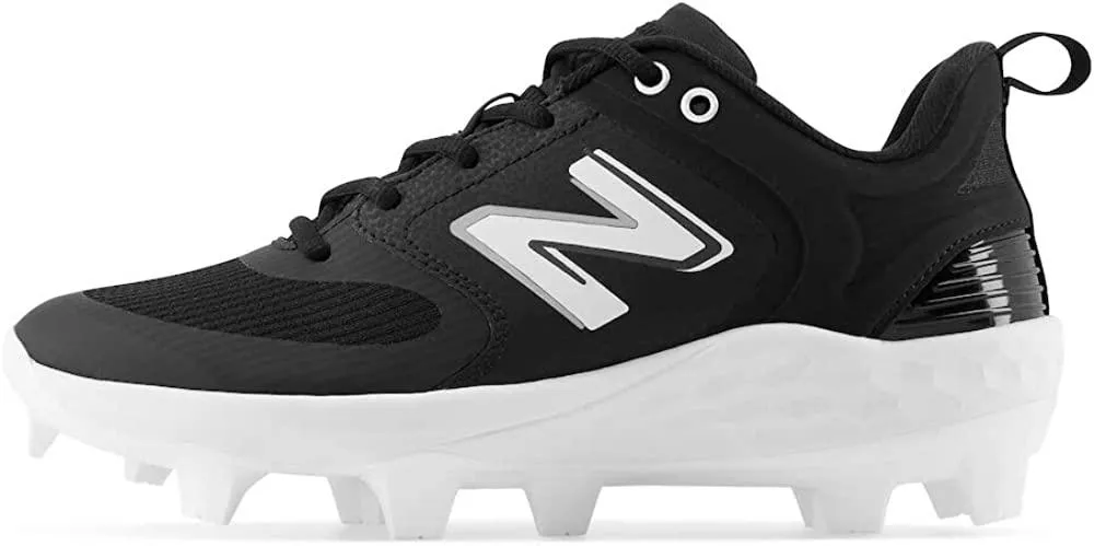 New Balance Women's Fresh Foam Velo V3 Molded Softball Cleats - Black with White - SPVELOK3