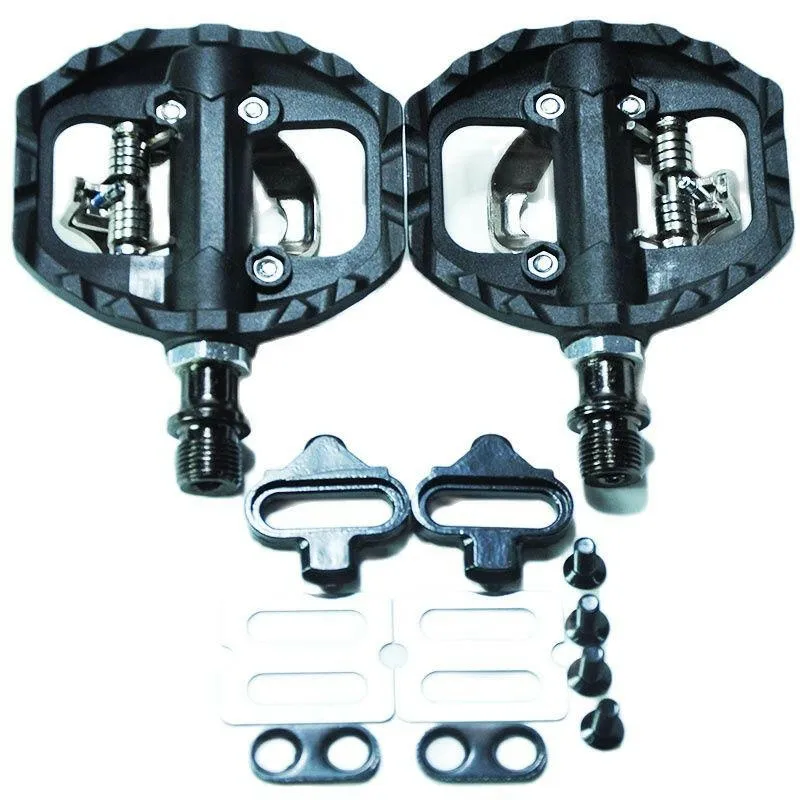 NEW SYUN-LP Black nylon DU bearing MTB Mountain XC Clipless Bike SPD bicycle cycling Pedals Inc Cleats  pedal bicycle parts