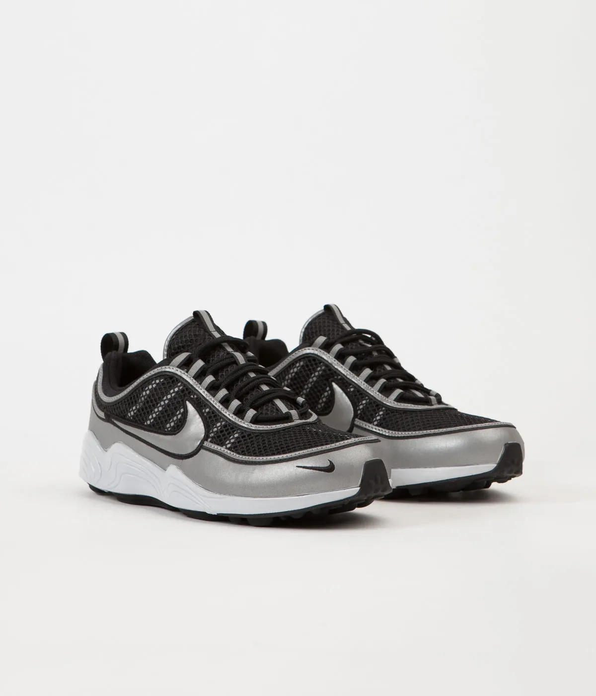 Nike Air Zoom Spiridon '16 Shoes - Black / Metallic Silver - Metallic Silver