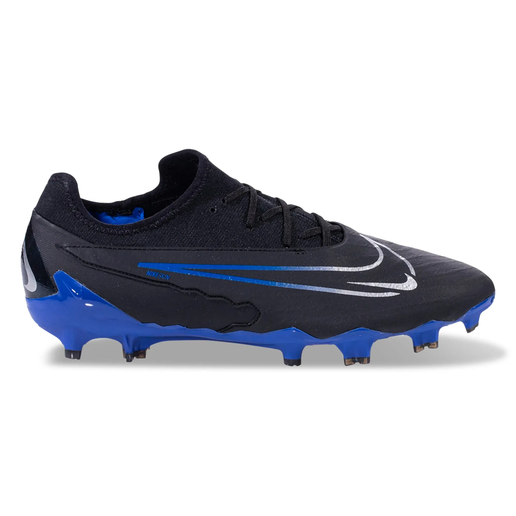 Nike Phantom GX Pro Firm Ground Soccer Cleats (Black/Chrome-Hyper Royal)