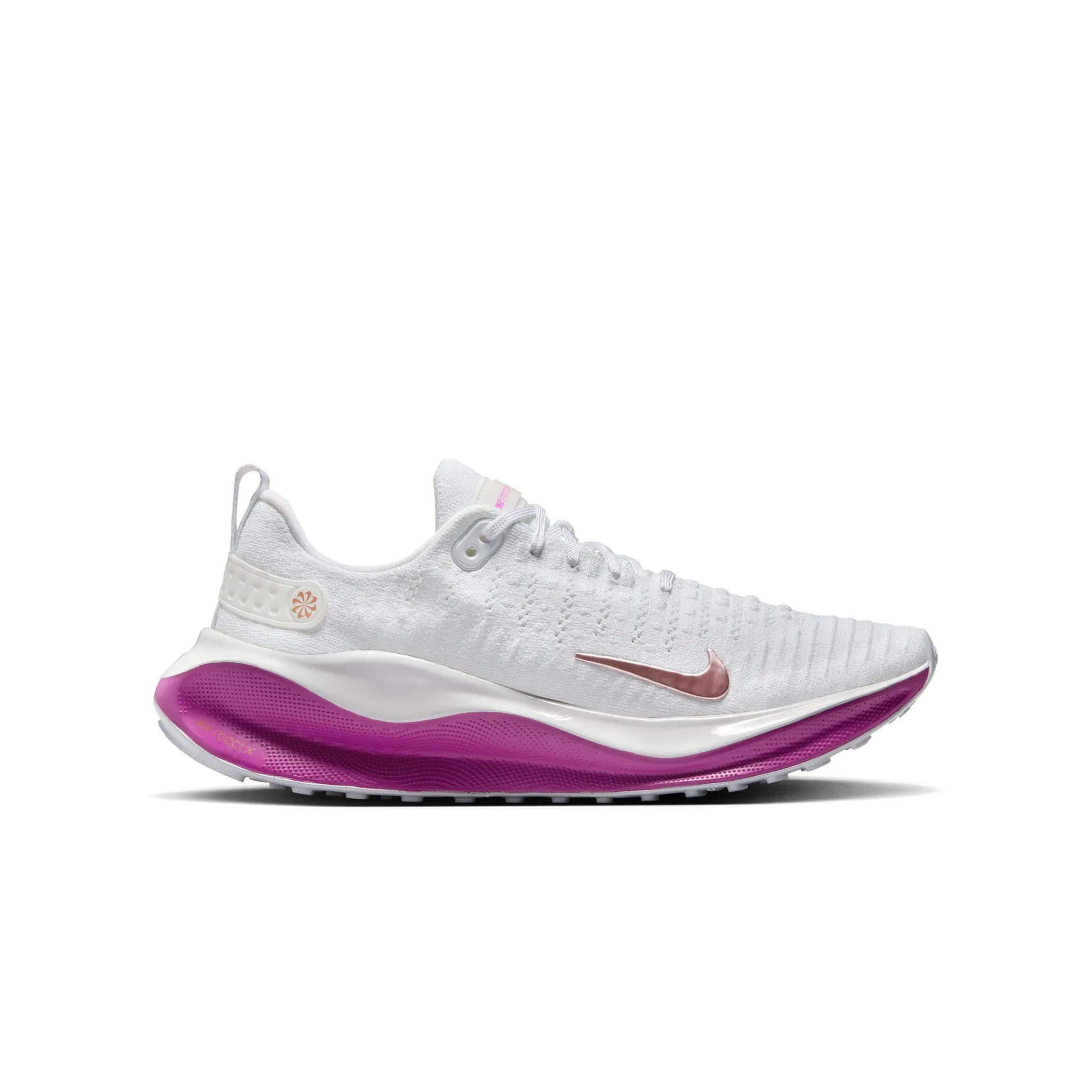 Nike | Women's InfinityRN 4 Road Running Shoes - White/Mtlc Red Bronze-Hot Fuchsia