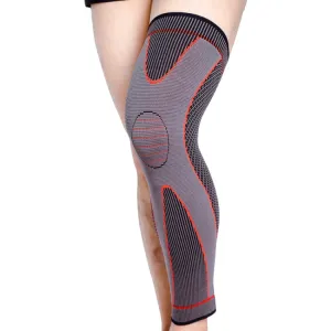 Nylon Knitted Riding Sports Extended Knee Pads, Size: XXL(Orange Basic)