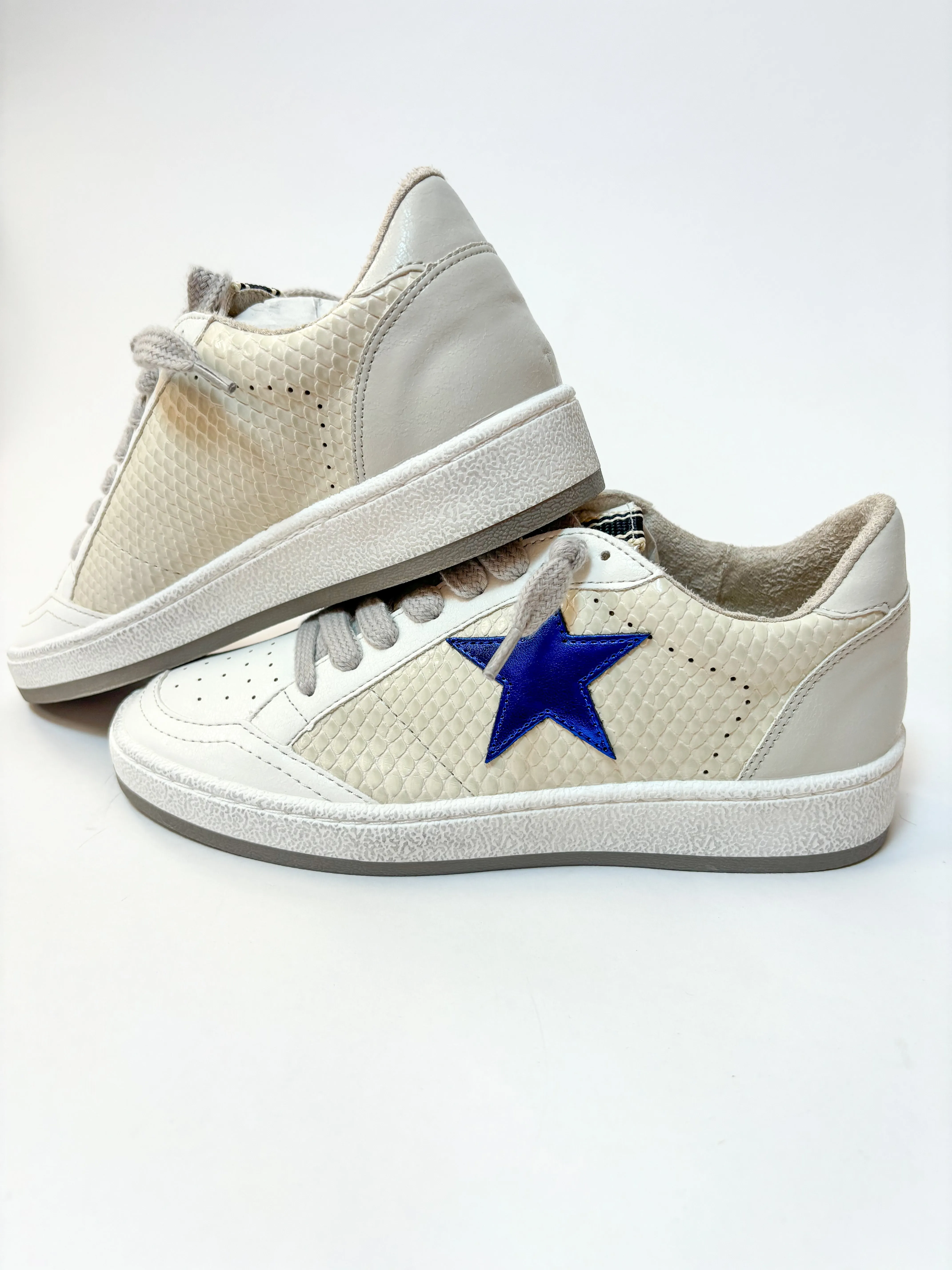 PAZ Metallic Blue Star Sneaker