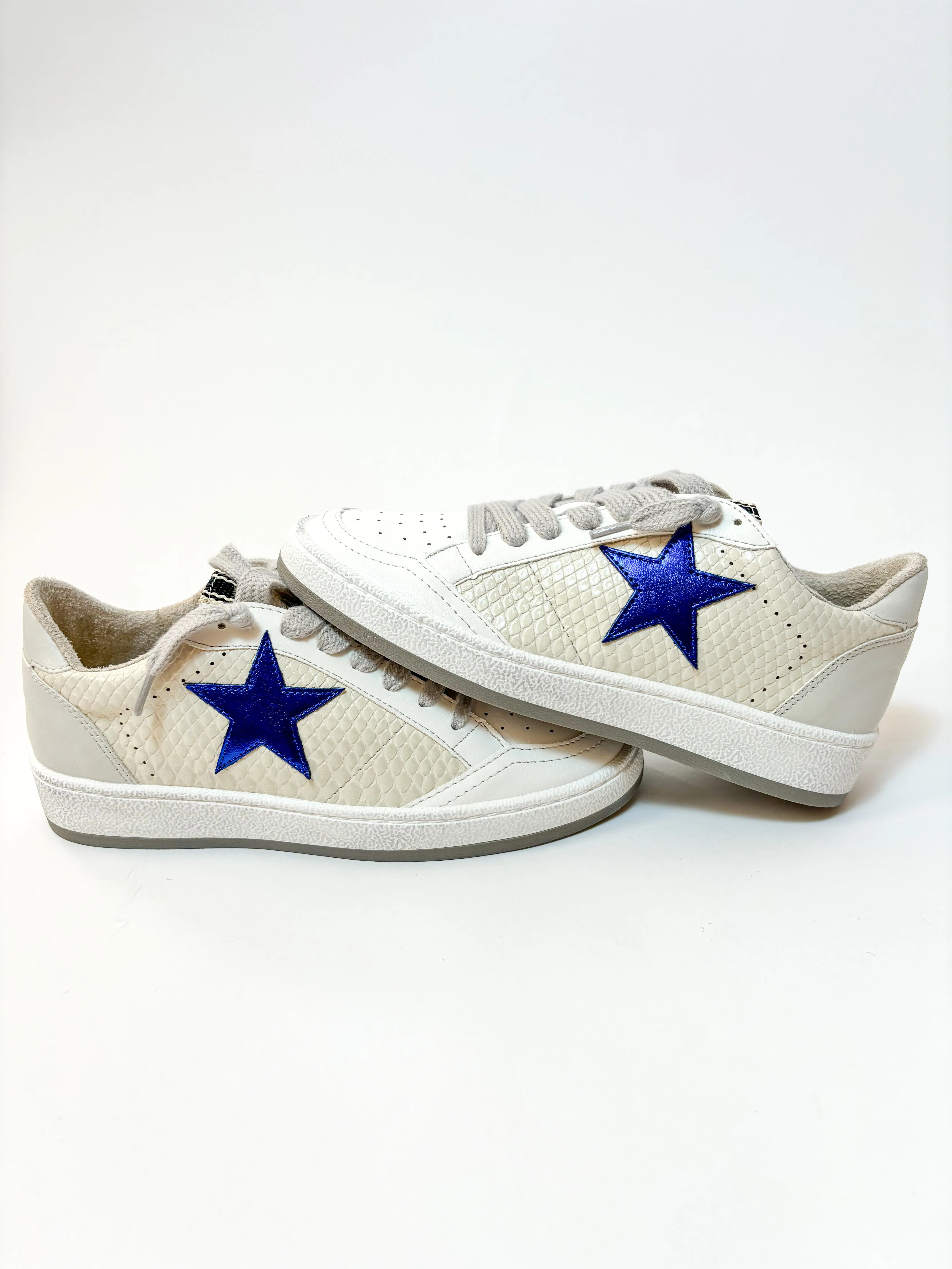 PAZ Metallic Blue Star Sneaker