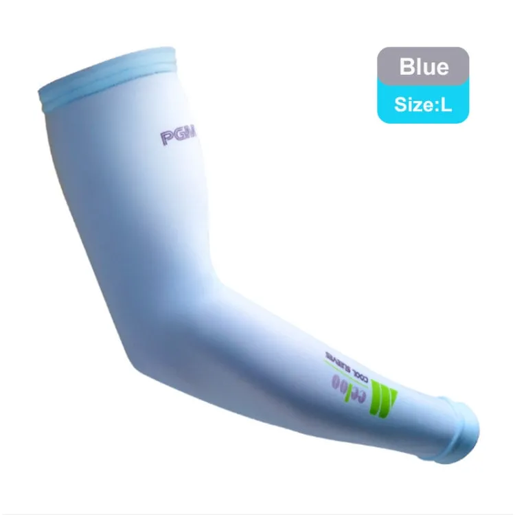 PGM Golf Ice Silk Sunscreen Sleeve for Men and Women (Color:Blue Size:L)
