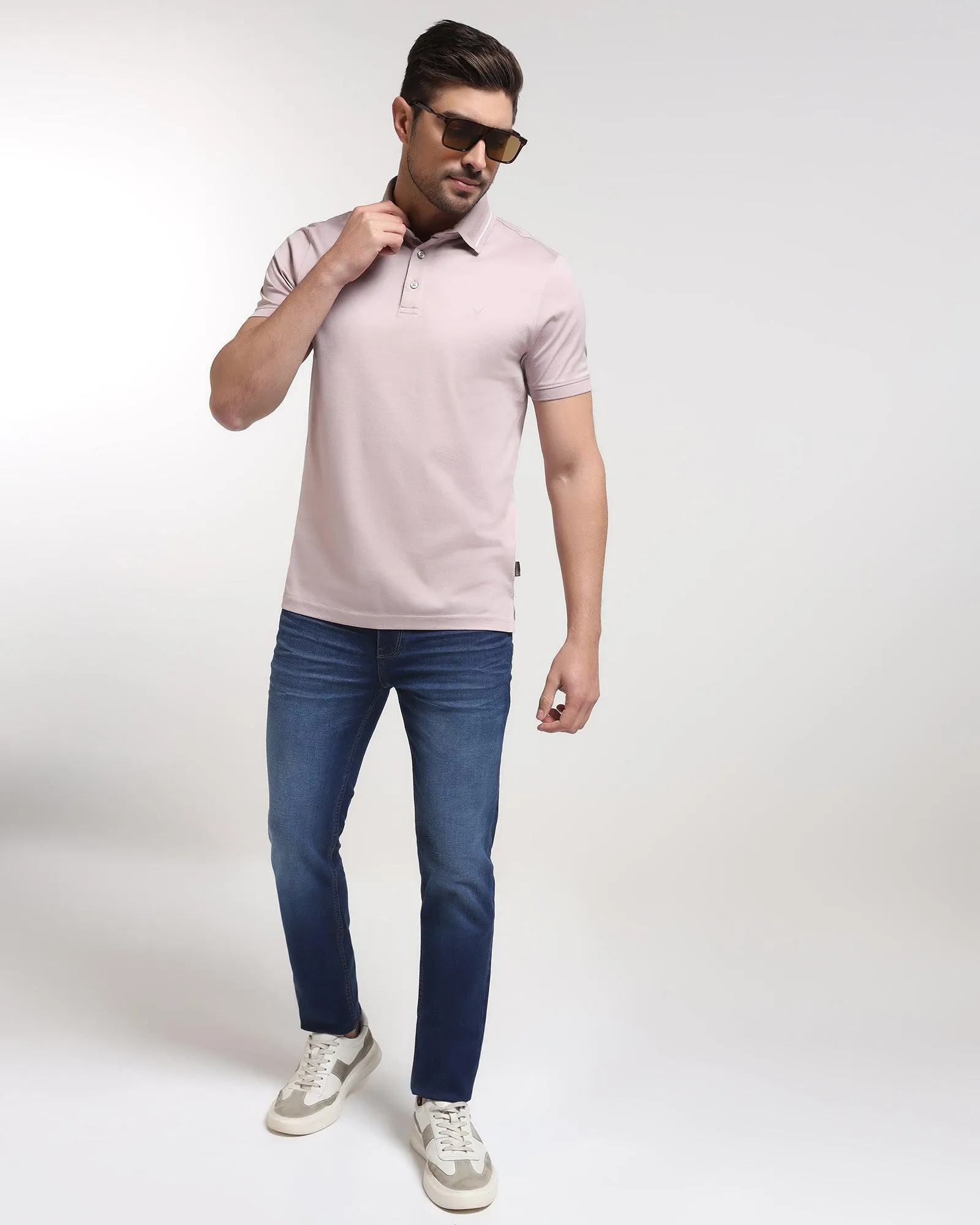 Polo Pink Solid T-Shirt - Peter