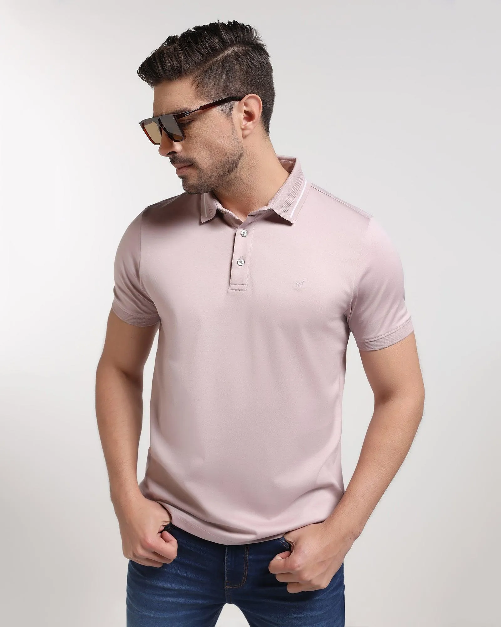 Polo Pink Solid T-Shirt - Peter