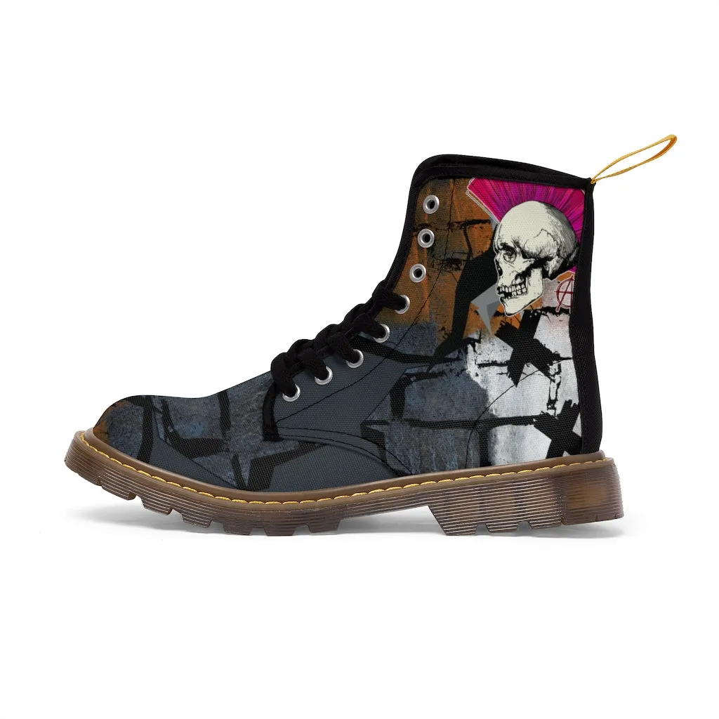 Punk grunge Men's Canvas Boots