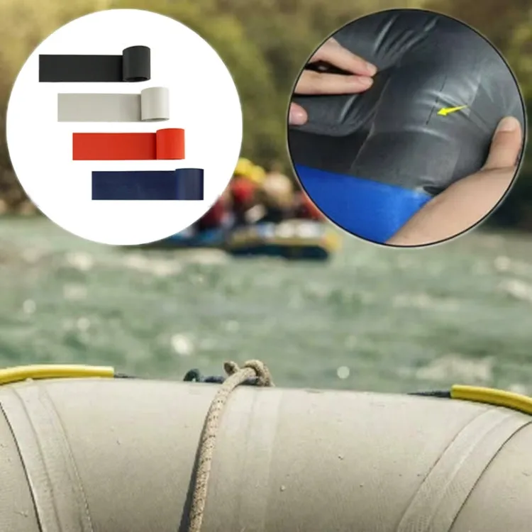 PVC Patch For Damaged Leaking Kayak Inflatable Boat(Black Without Glue)