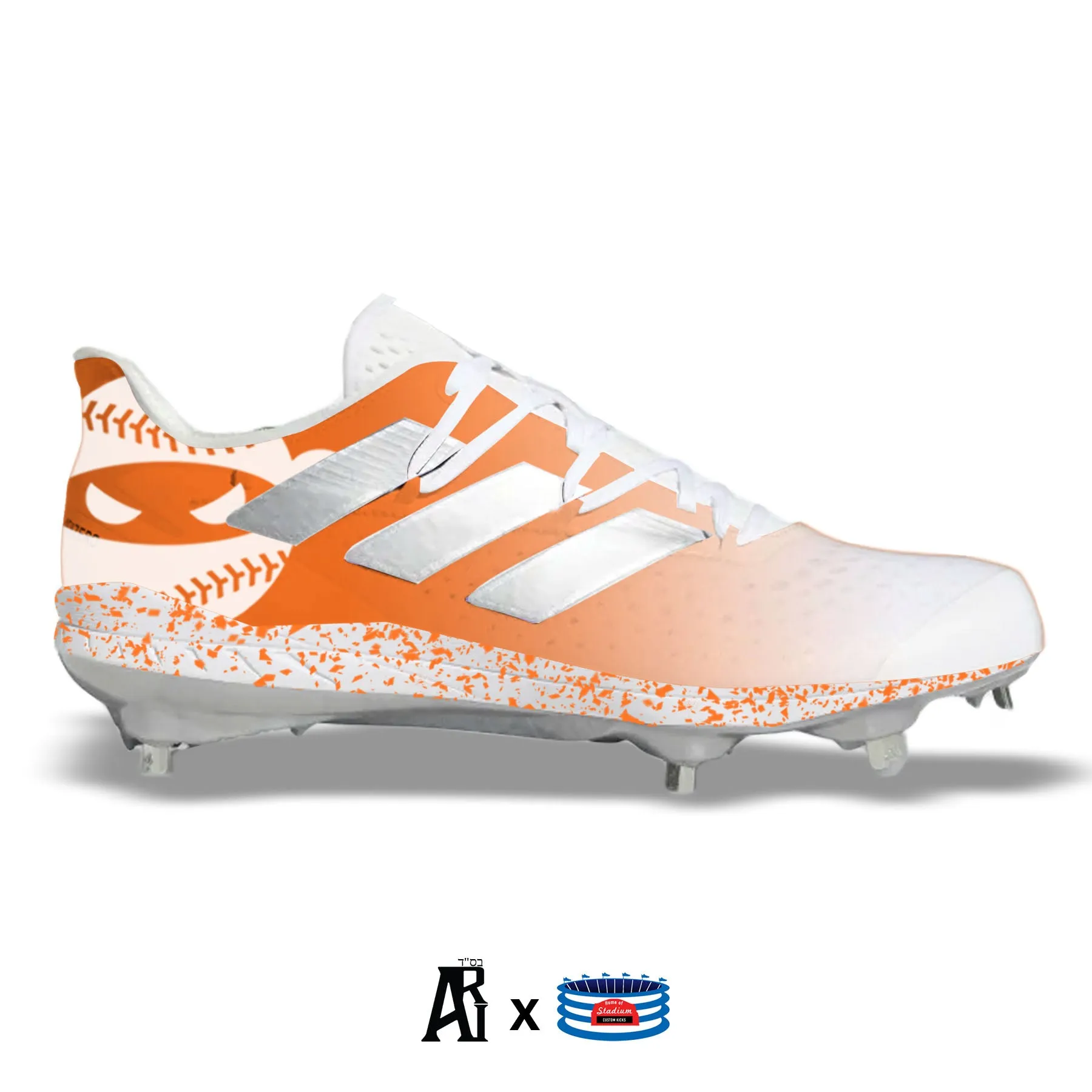 "Orange Ninja" Adidas Adizero Afterburner 8 Cleats