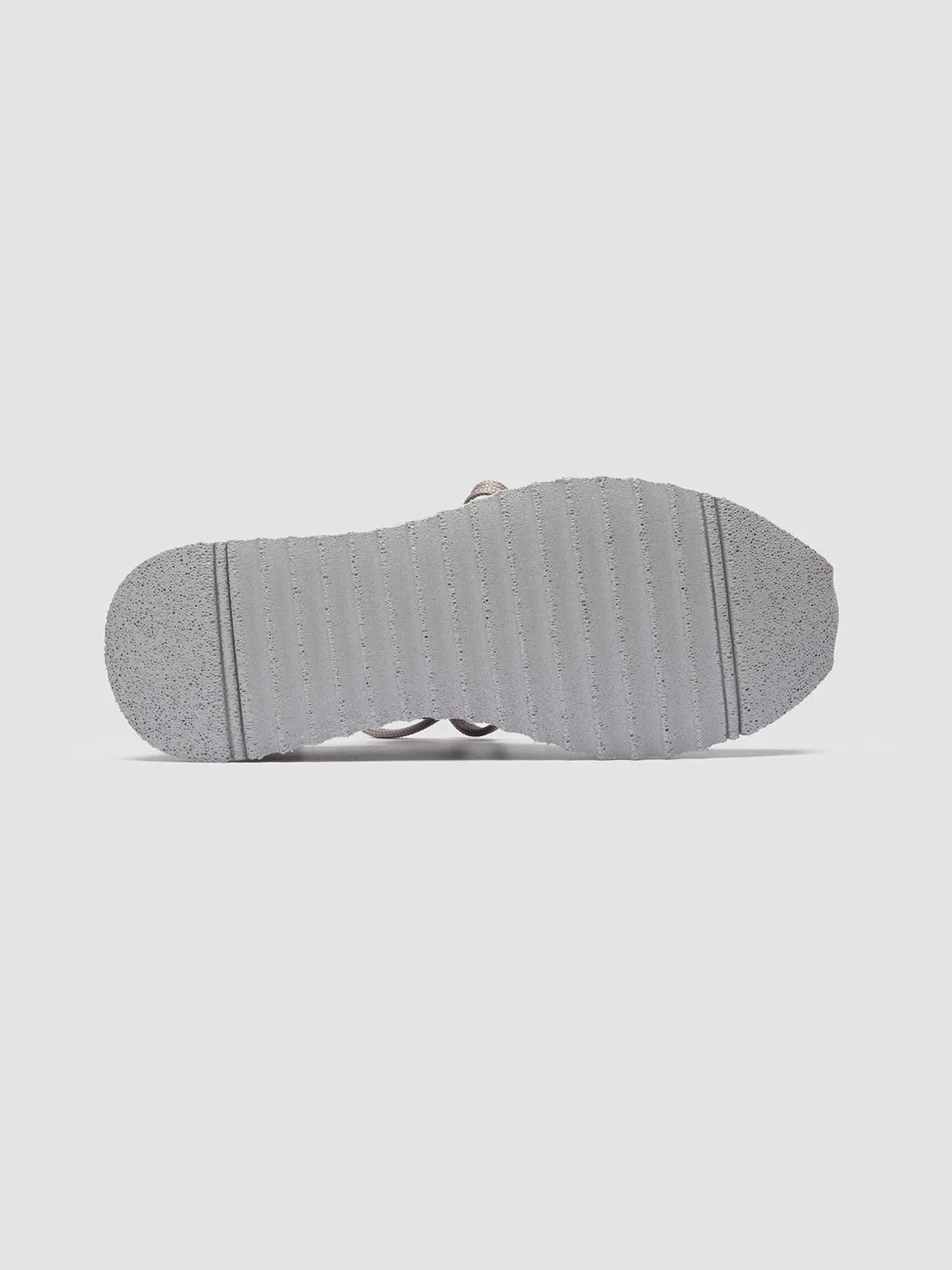 RACE RUBREX 101 - Grey Leather and Suede Low Top Sneakers