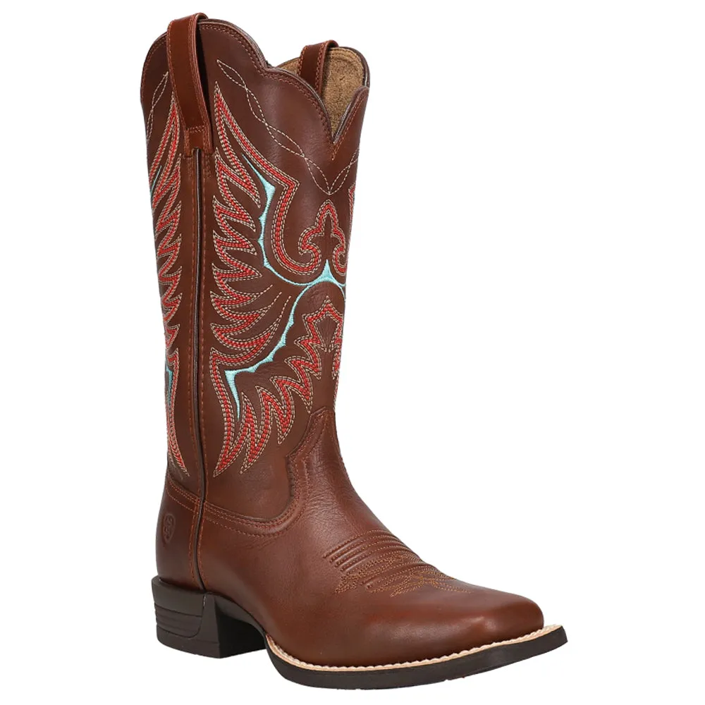 Rockdale Embroidered Square Toe Cowboy Boots