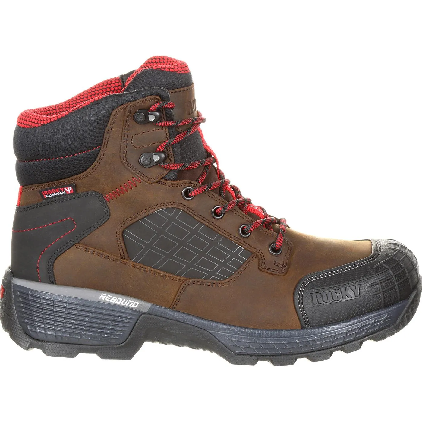 Rocky | Men's Treadflex Composite Toe Waterproof Work Boot | Dark Brown