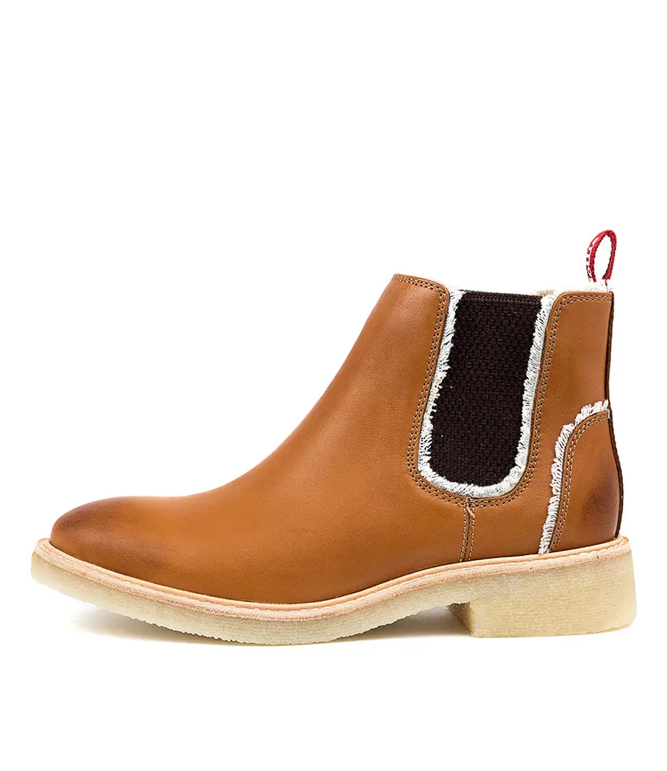 Rollie Mira Chelsea Boot - Frayed Cognac Burnish *FINAL SALE*