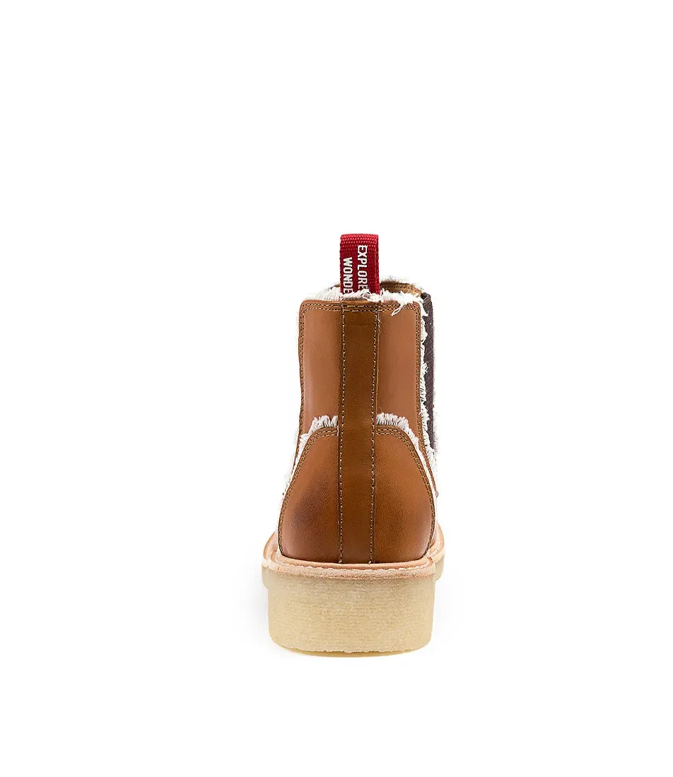 Rollie Mira Chelsea Boot - Frayed Cognac Burnish *FINAL SALE*