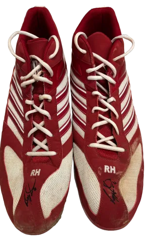 Ryan Howard Autographed Adidas Red/White Cleats - Player's Closet Project